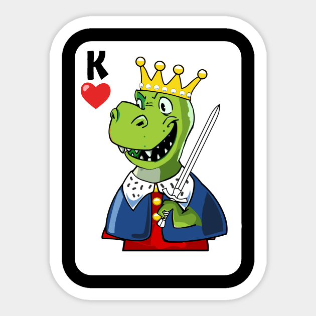 T Rex, Playing Cards, Dinosaur, Tyrannosaurus Rex Sticker by iHeartDinosaurs